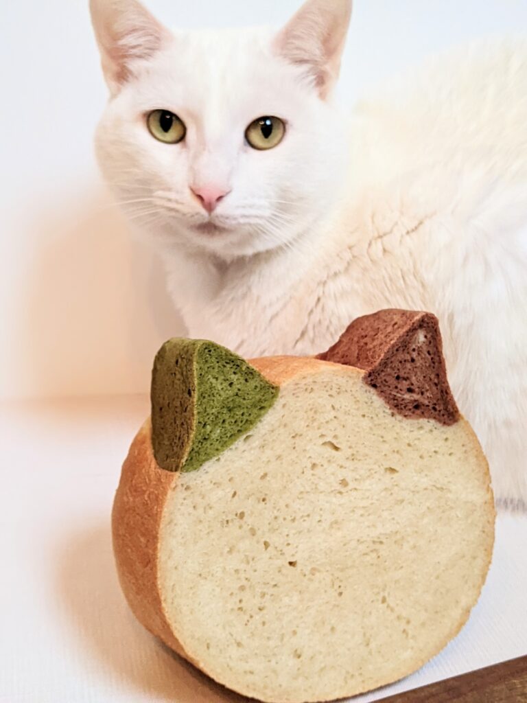 Neko Pan - vegan milk bread cat loaf